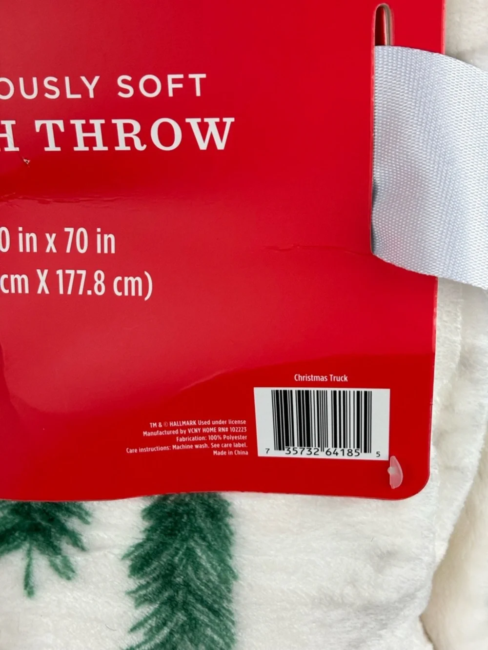 Hallmark Luxurious Soft Plush Throw-Red Trick Holiday Christmas-NWT